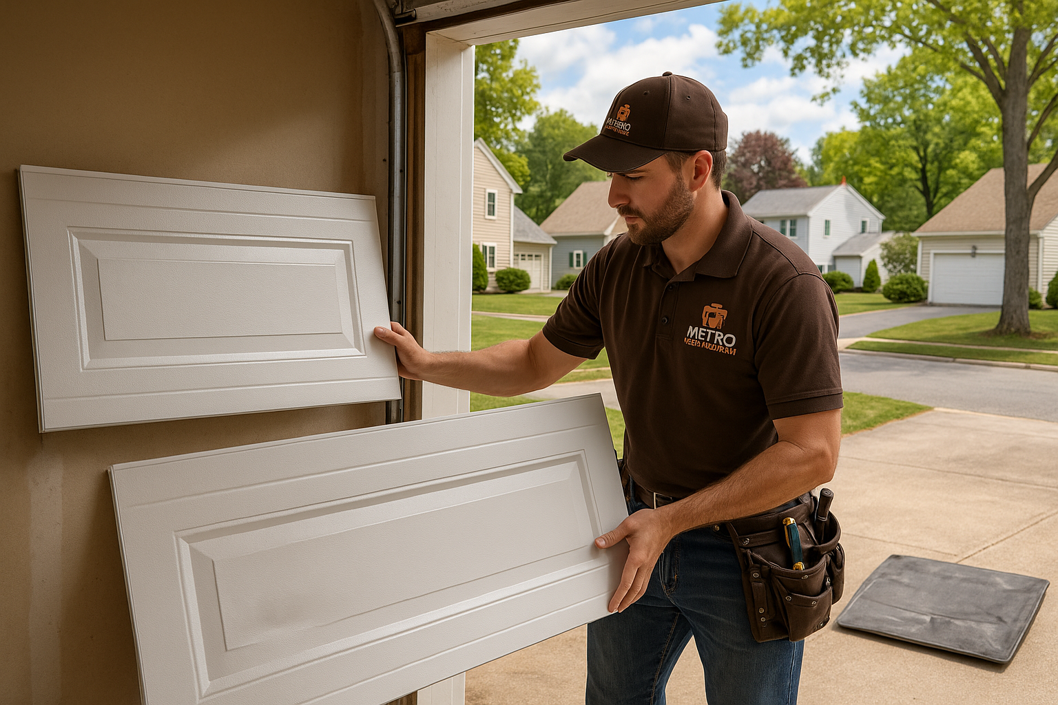 Garage Door Panel Replacement in Sandown