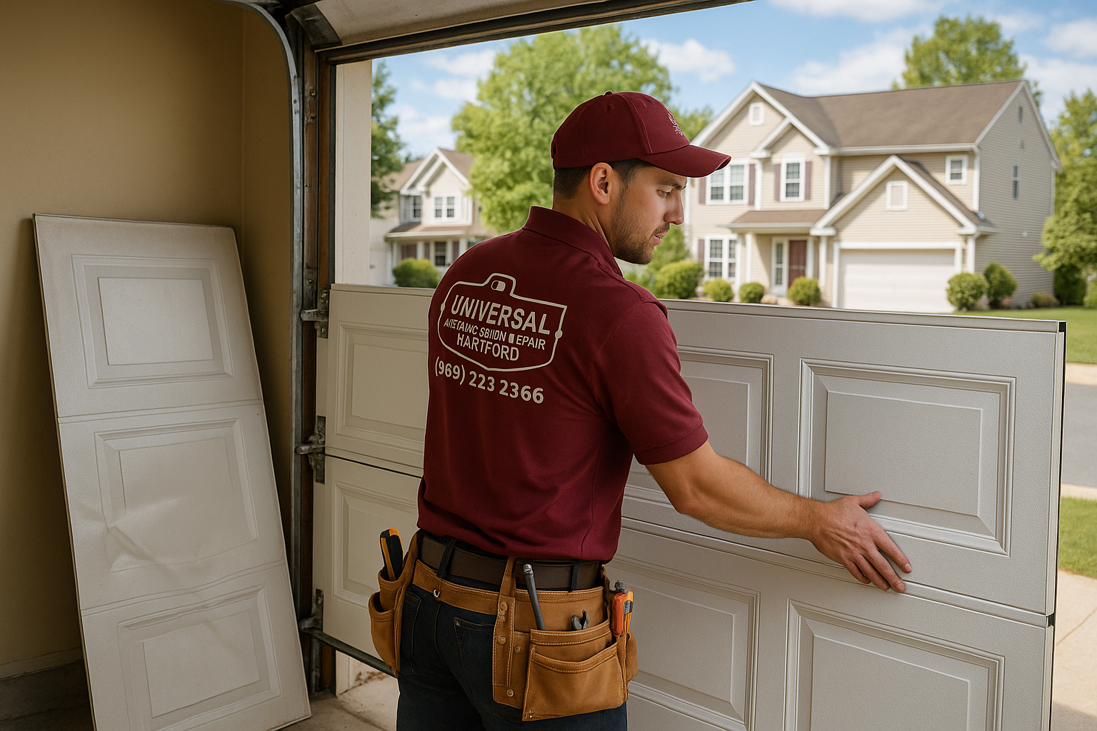 Garage Door Panel Replacement in Bedford