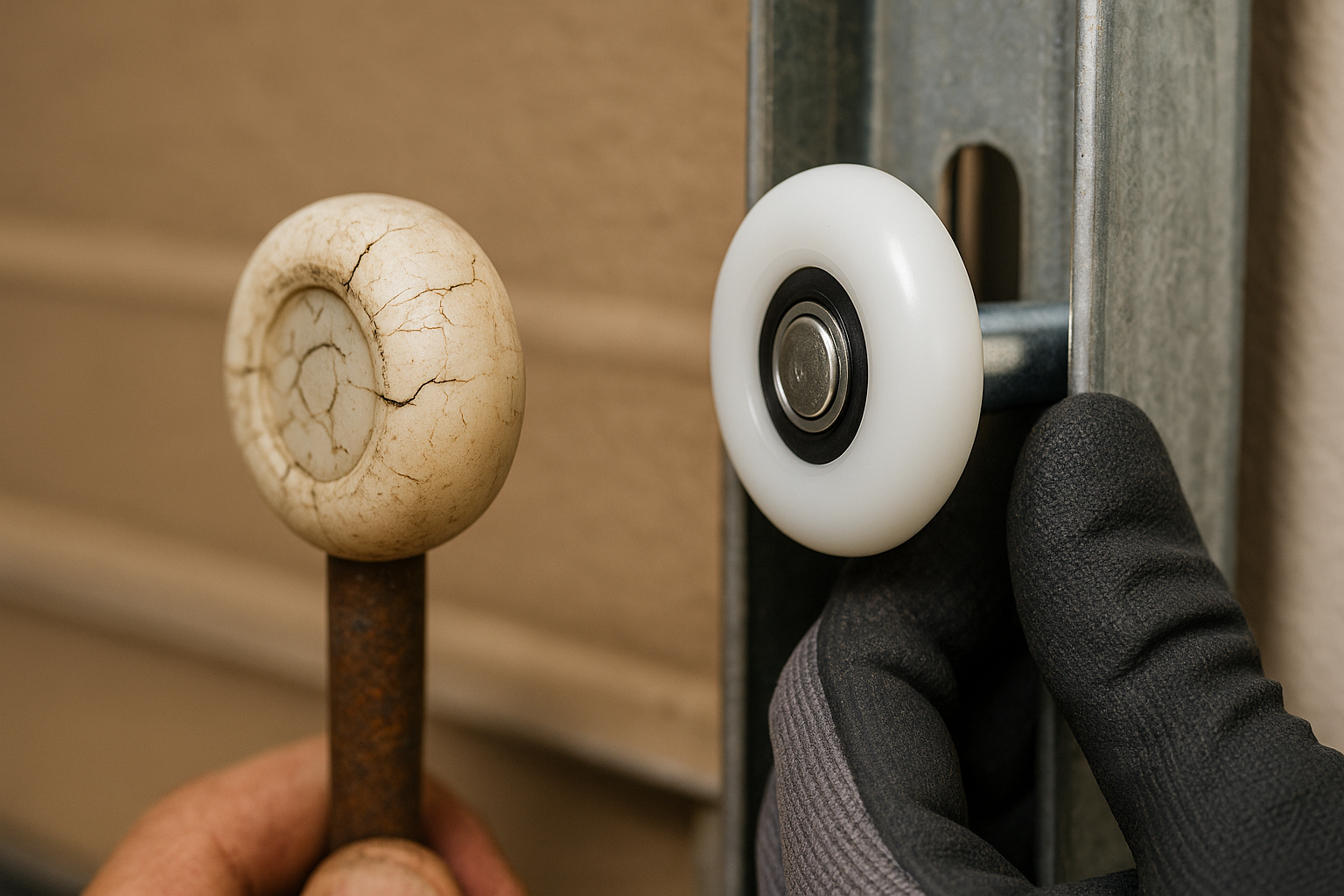 Garage Door Roller Replacement in East Kingston