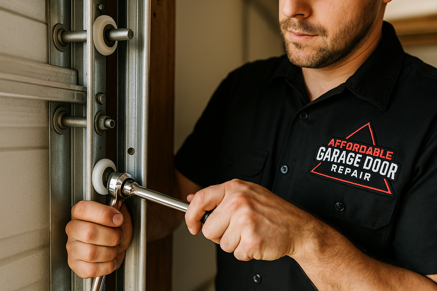 Garage Door Track Repair in Merrimac