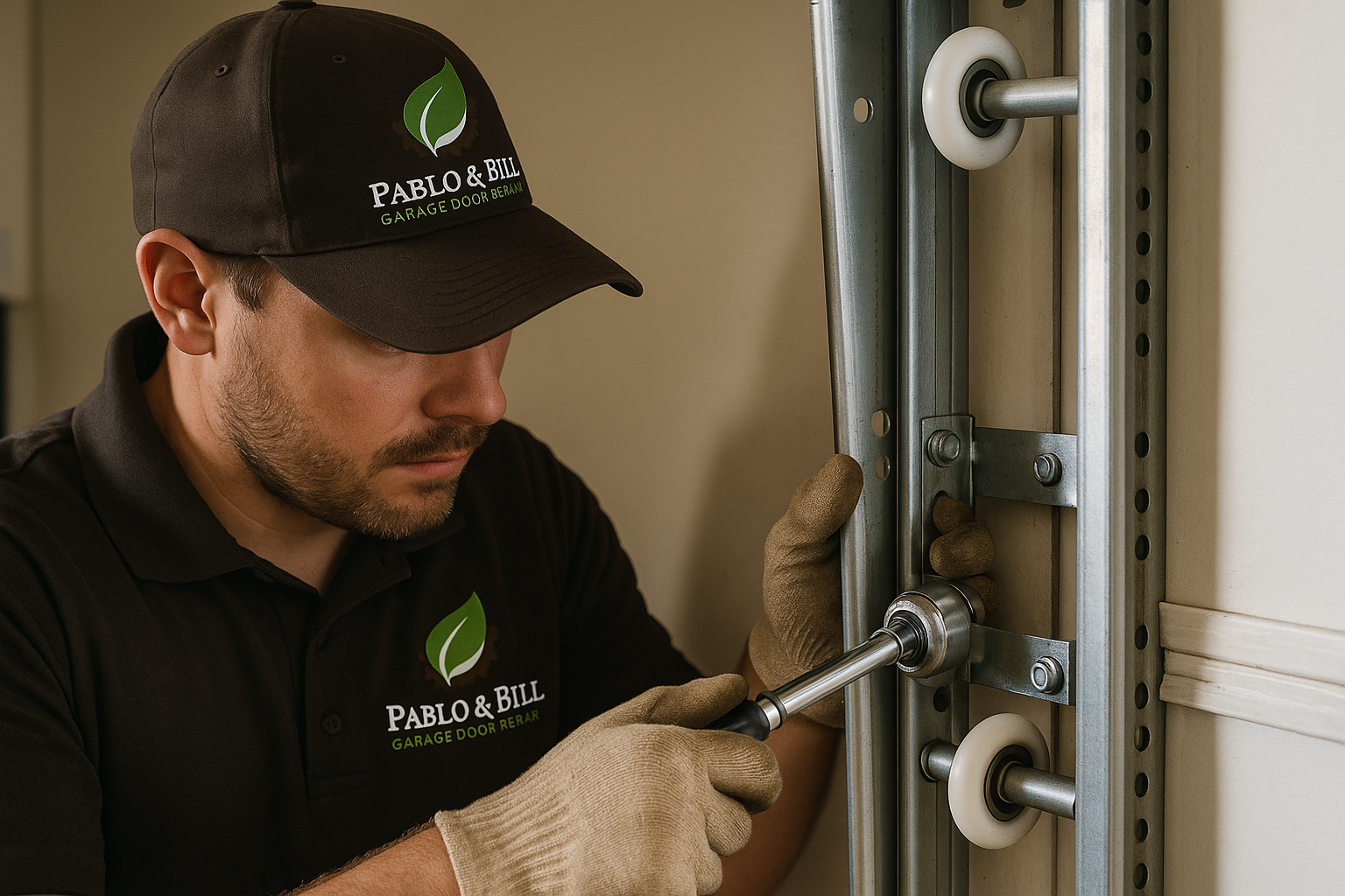 Garage Door Track Repair in Seabrook