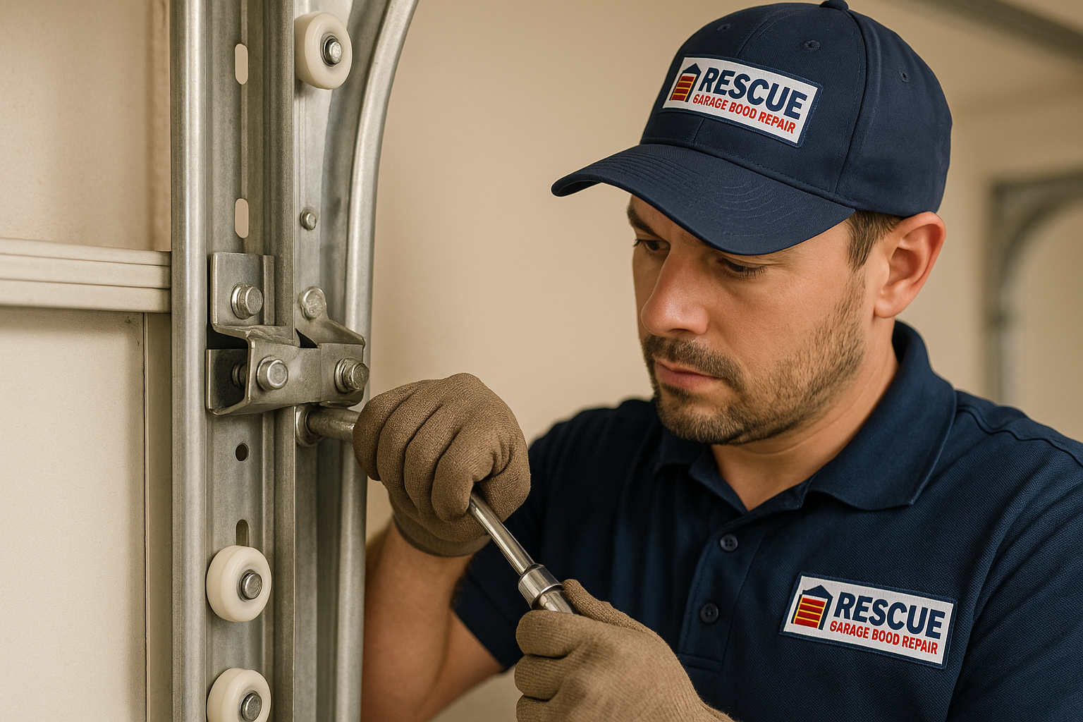 Garage Door Track Repair in Atkinson